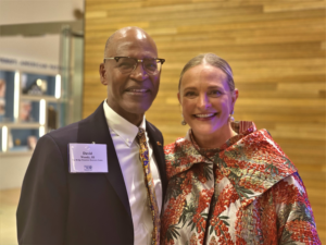 Man and woman smiling at the United Way Giving Tuesday Reception.